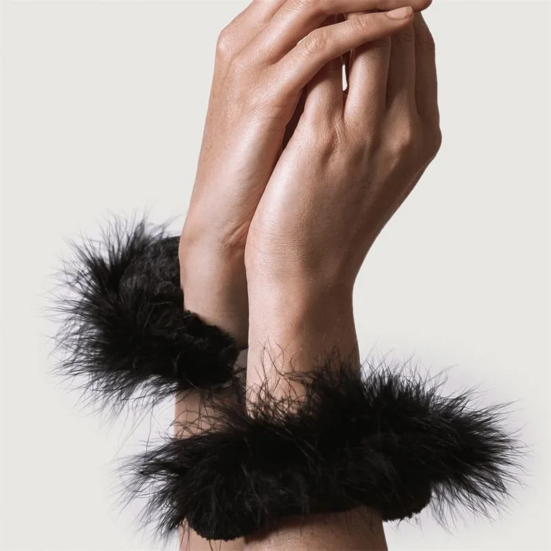 Algemas de Metal com Plumas Adrien Lastic Pretas — vista 2 de 3