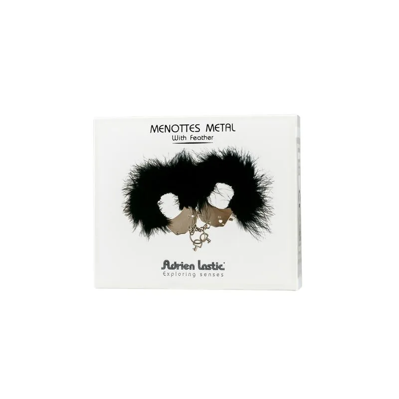 Algemas de Metal com Plumas Adrien Lastic Pretas — vista 3 de 3