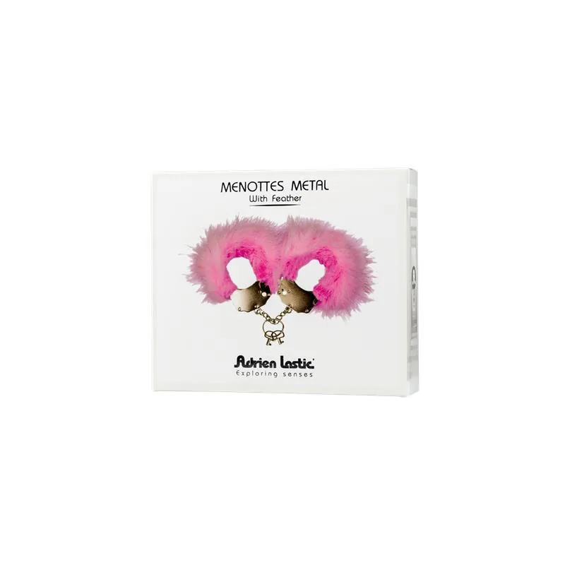 Algemas de Metal com Plumas Adrien Lastic Rosa — vista 3 de 3