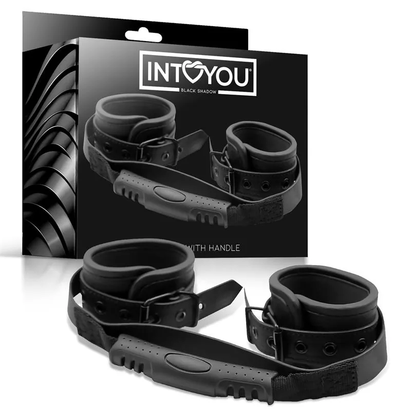 Algemas de Pulso de Couro Vegano com Pega Intoyou Black Shadow