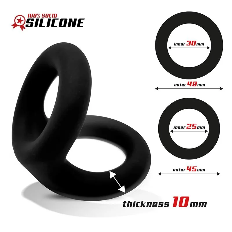 Anel Duplo Pénis Silicone 2,5/3 cm Beast — vista 3 de 3