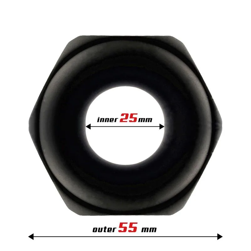 Anel Peniano Nut Silicone Líquido Beast Rings Preto 25 mm — vista 2 de 3