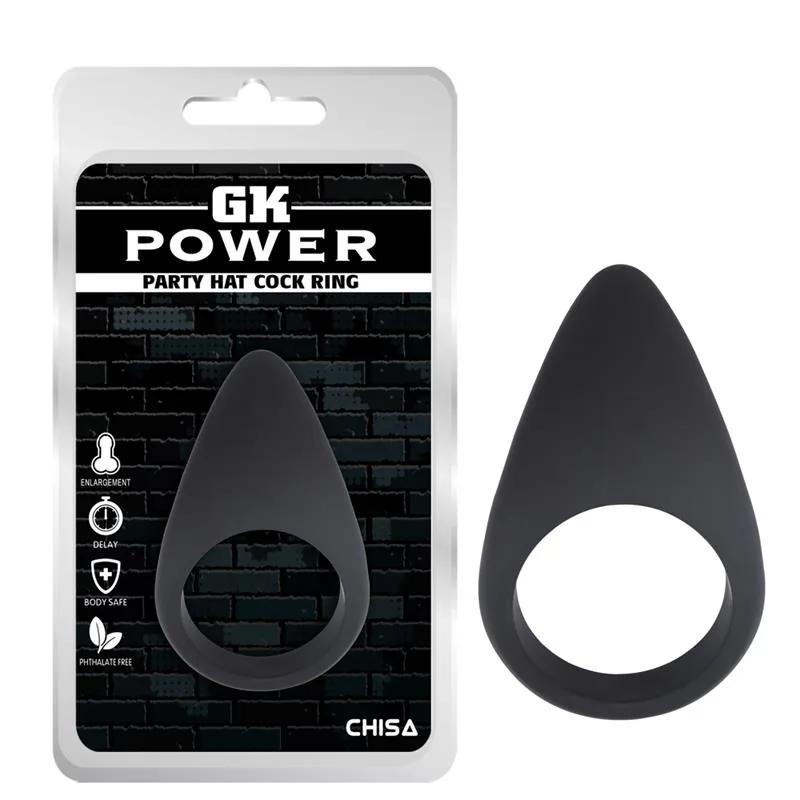 Anel Peniano Party Hat Silicone Chisa Preto