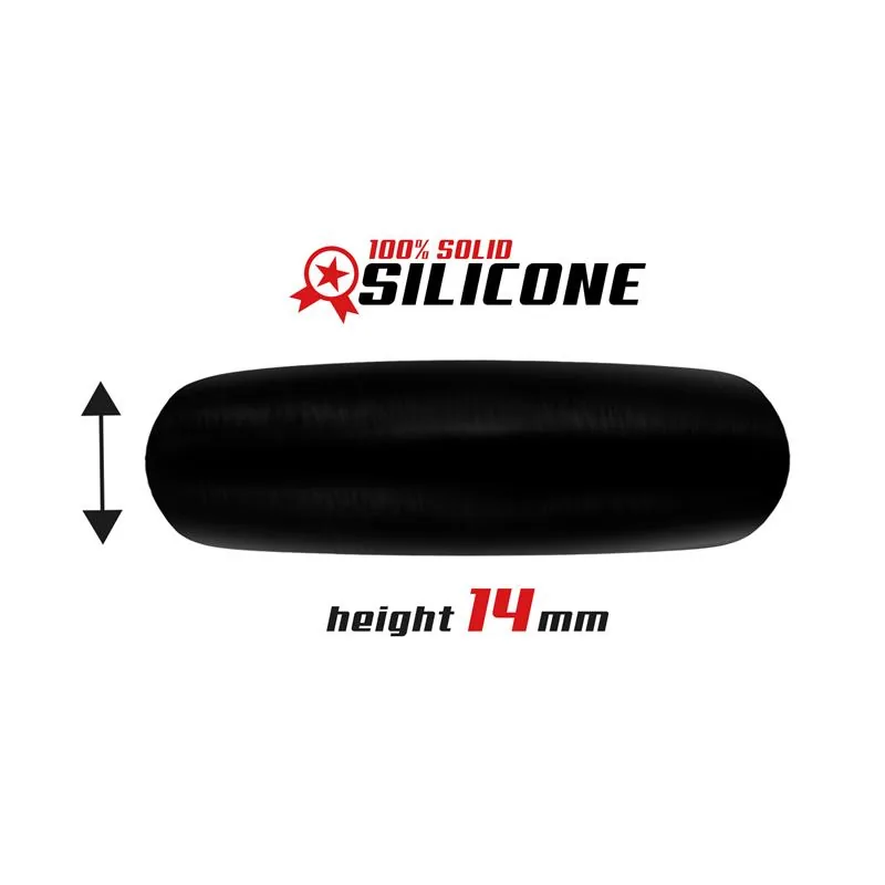 Anel Peniano Plano Silicone 3,5 cm Preto — vista 3 de 3