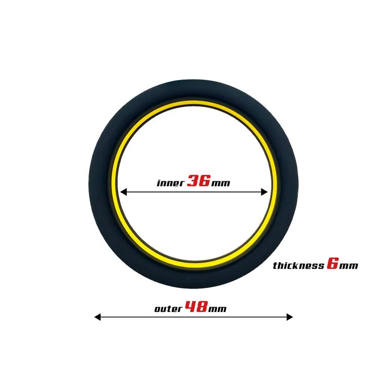 Anel Peniano Silicone 3,6 cm Amarelo e Preto — vista 2 de 3