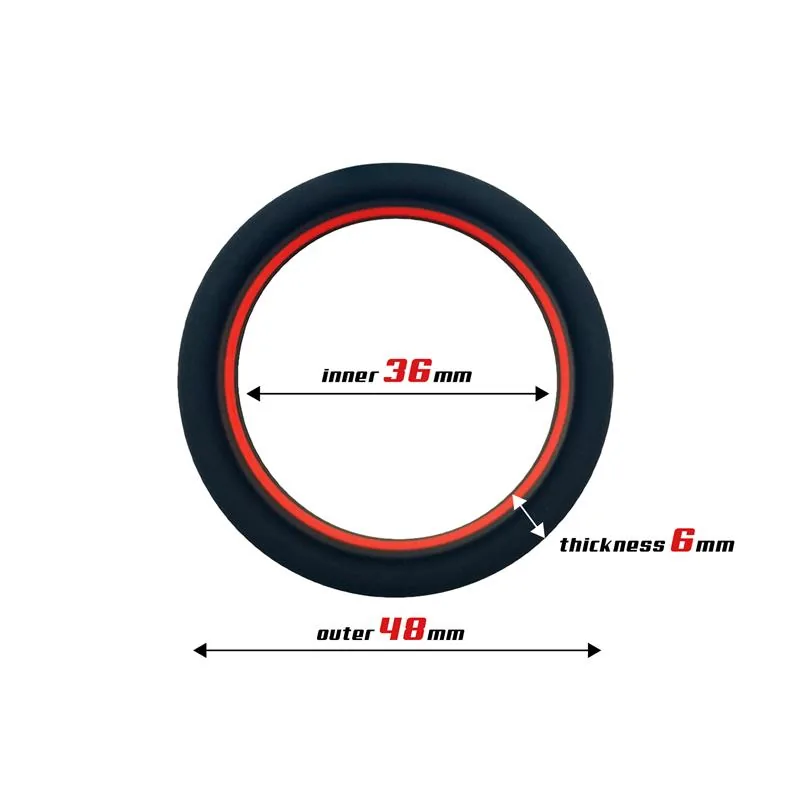 Anel Peniano Silicone 3,6 cm Vermelho e Preto — vista 2 de 3