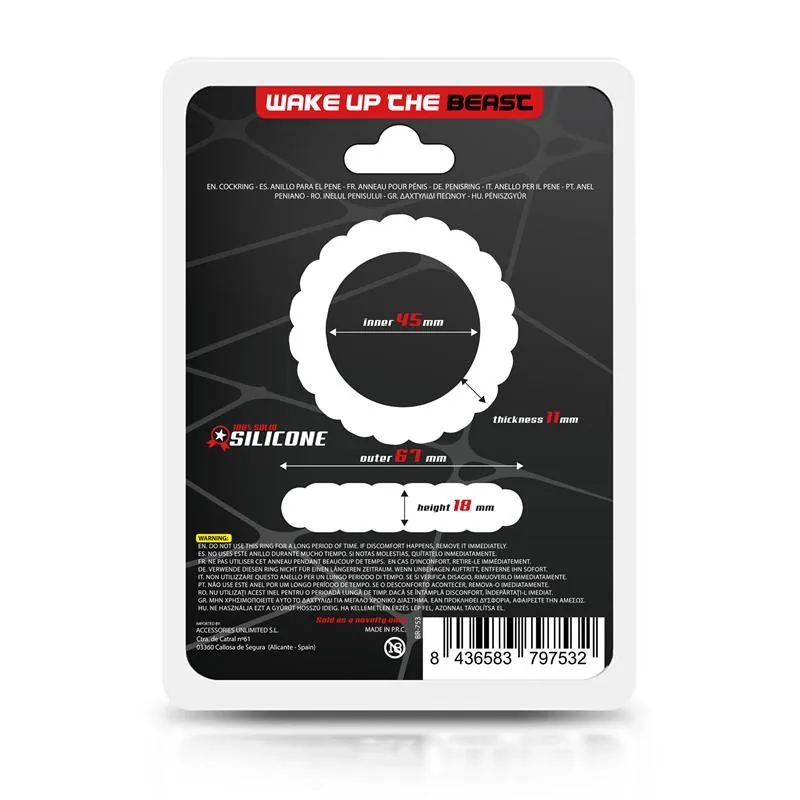 Anel Peniano Silicone Sólido 4,5 cm Beast — vista 2 de 3