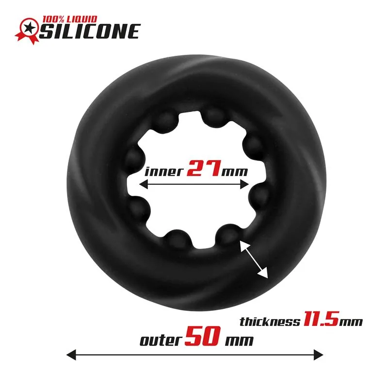 Anel Peniano Torcido Silicone 2,7 cm Beast — vista 3 de 3