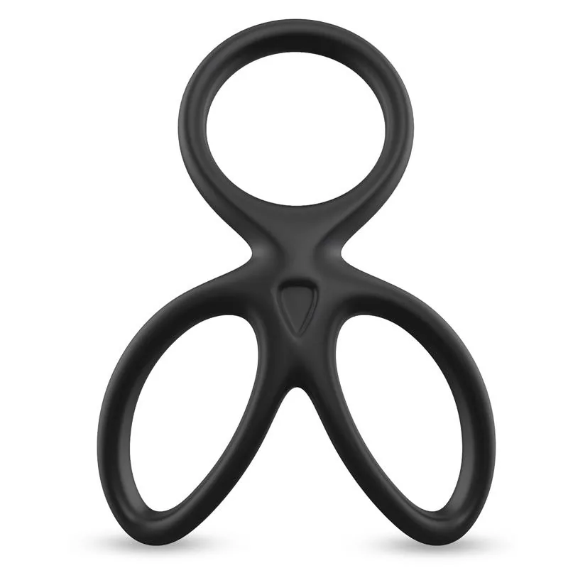 Anel Triplo Pénis e Testículos Beast Rings — vista 2 de 3