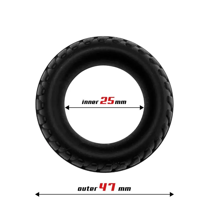 Anel Peniano Turbine Silicone Líquido Beast Rings Preto 25 mm — vista 2 de 3