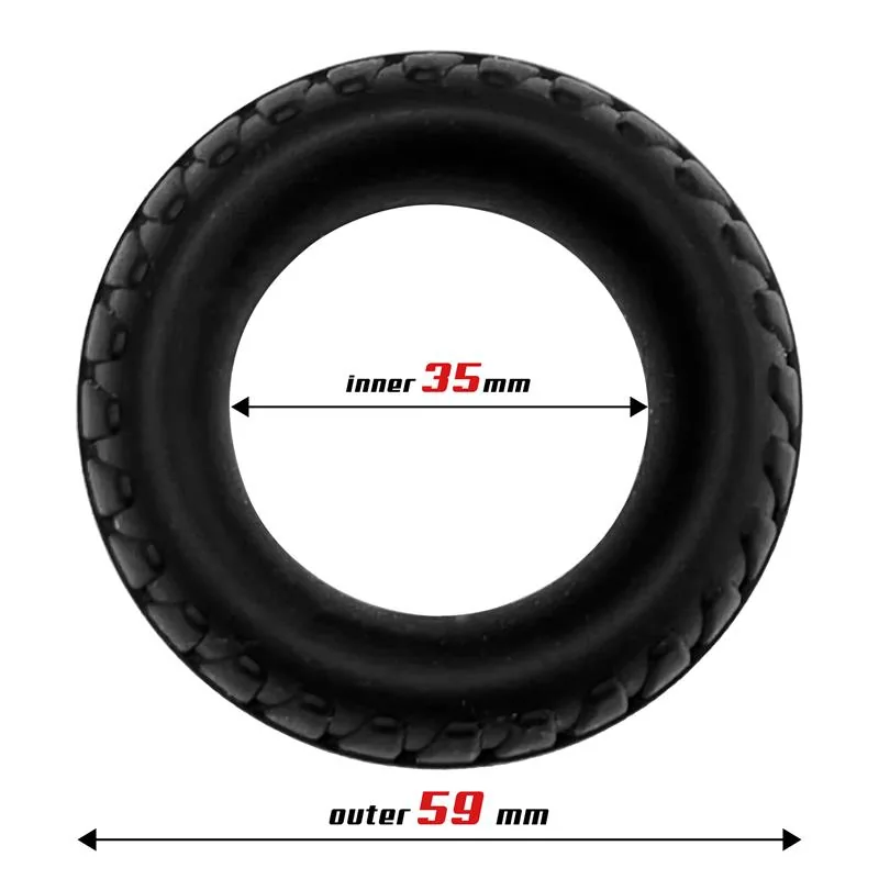 Anel Peniano Turbine Silicone Líquido Beast Rings Preto 35 mm — vista 2 de 3