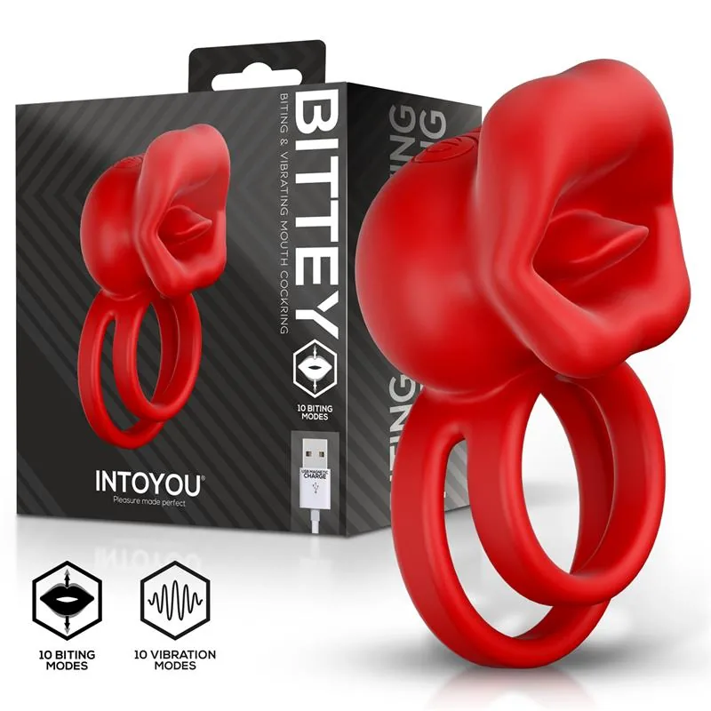 Anel Vibratório Bittey com Mordidela Intoyou 7 cm