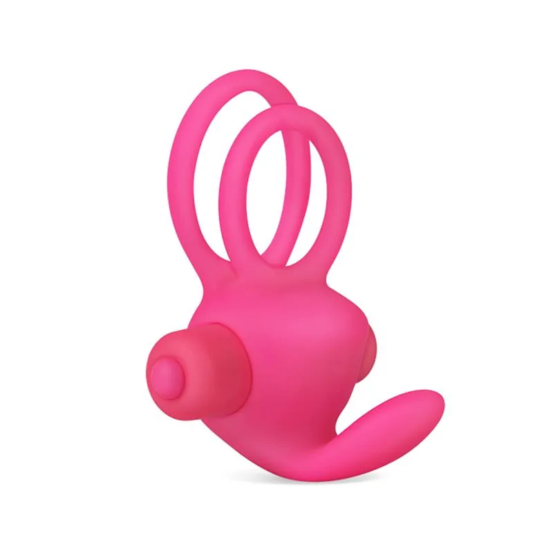 Anel Vibratório Duplo Power Clit Duo Lovetoy Rosa — vista 2 de 3