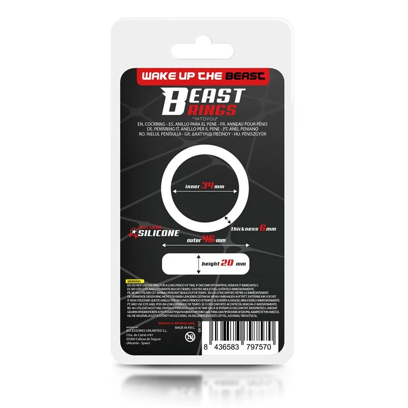 Anel Peniano Silicone Líquido Beast Rings 3,4 cm — vista 2 de 3