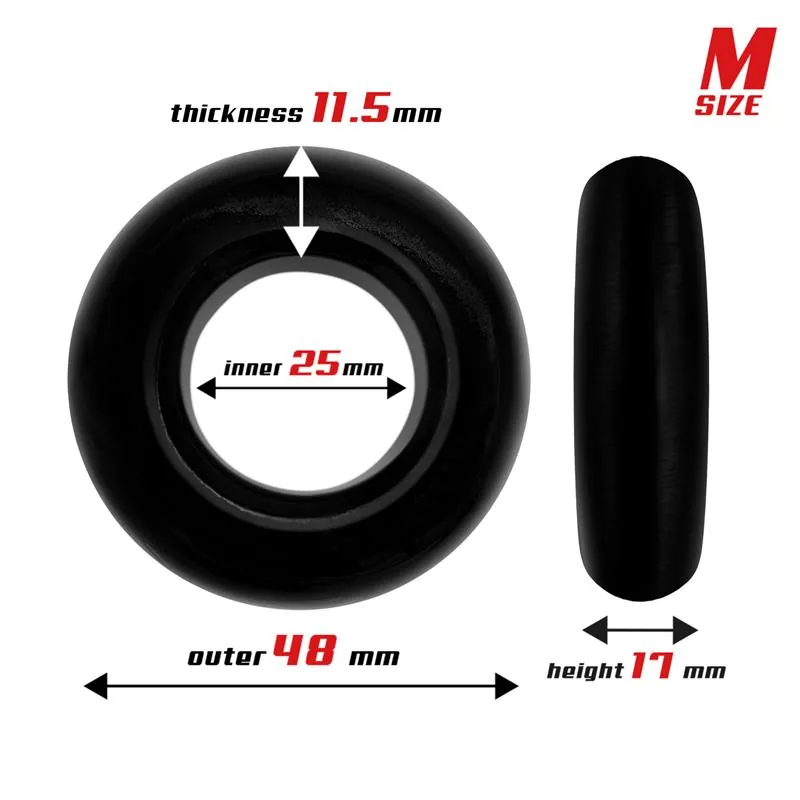 Conjunto de 3 Anéis Penianos Flexíveis Silicone Beast Rings Preto — vista 3 de 3