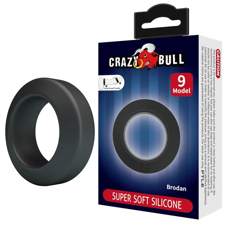 Anel Peniano Brodan em Silicone Crazy Bull
