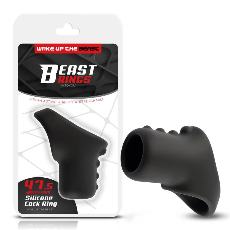 Anel Peniano com Testículos em Silicone Beast Rings 47,5 mm