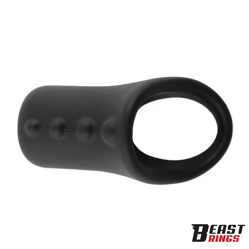 Anel Peniano com Testículos em Silicone Beast Rings 47,5 mm — vista 4 de 8