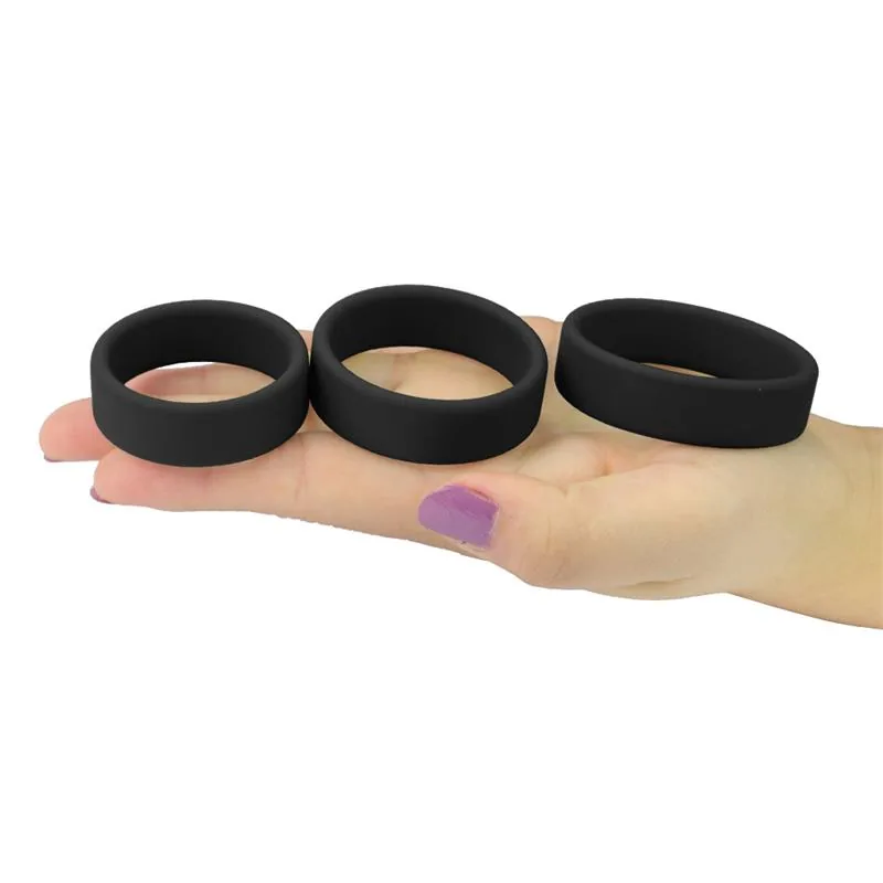 Conjunto de 3 Anéis Power Ring Preto — vista 3 de 3
