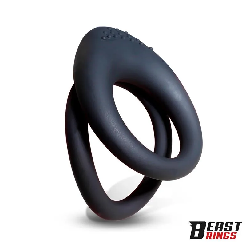 Anel Peniano Duplo com Testículos 37/45 mm Beast Rings — vista 3 de 7