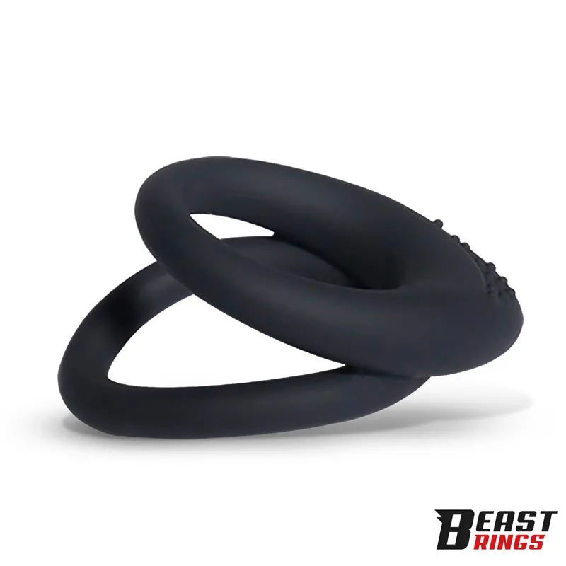 Anel Peniano Duplo com Testículos 37/45 mm Beast Rings — vista 4 de 7