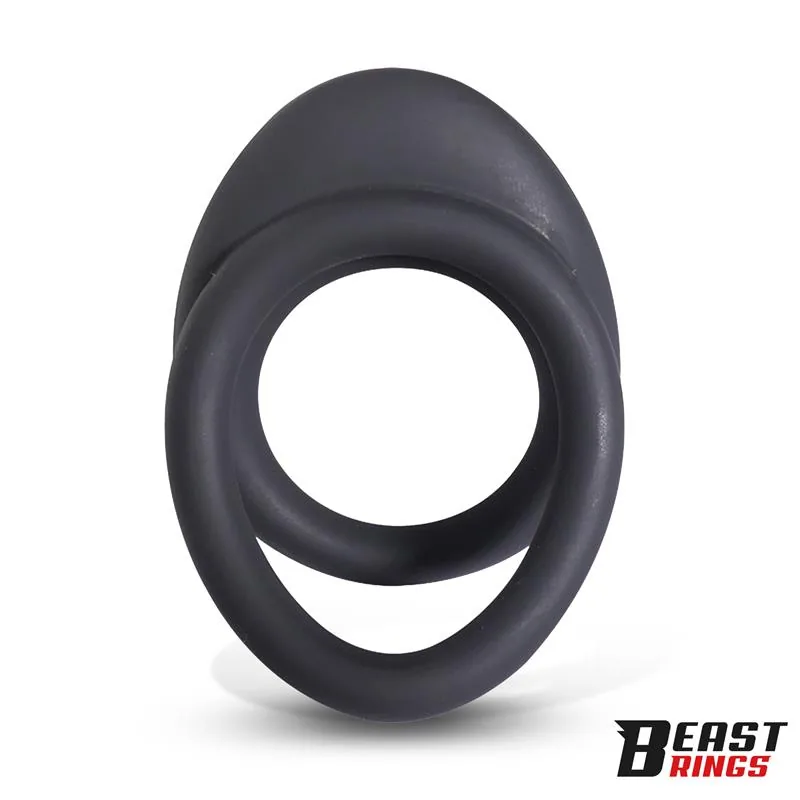 Anel Peniano Duplo com Testículos 37/45 mm Beast Rings — vista 5 de 7