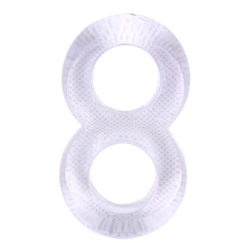 Anel Peniano Duplo Duo Cock 8 em TPE Transparente