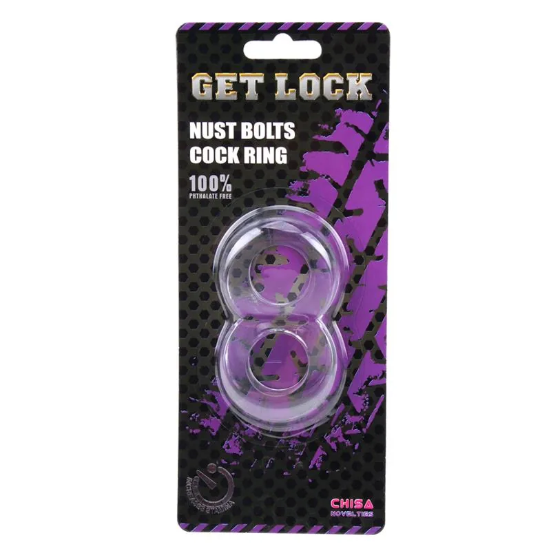 Anel Peniano Duplo Duo Cock 8 em TPE Transparente — vista 2 de 6
