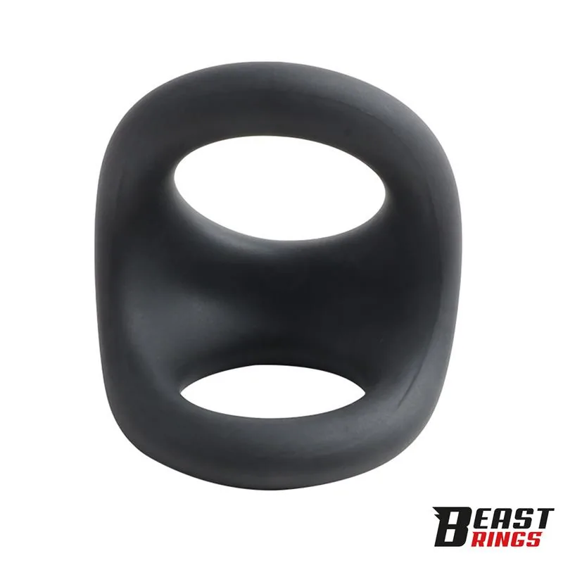 Anel Peniano Duplo em Silicone Líquido Beast Rings — vista 4 de 8