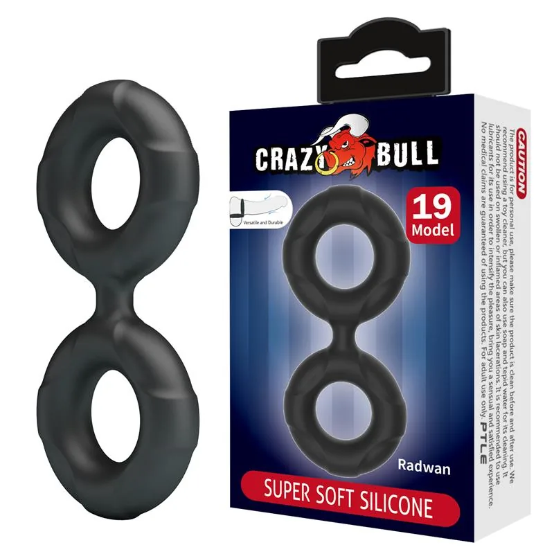 Anel Peniano Duplo Radwan em Silicone Crazy Bull