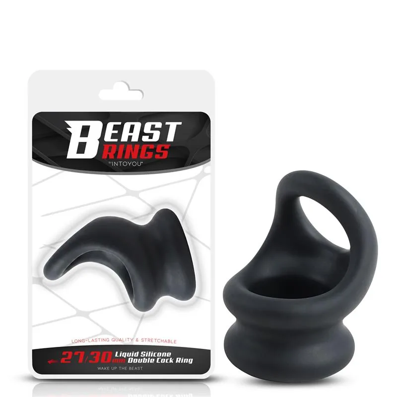 Anel Peniano Duplo em Silicone Beast Rings 27/30 mm