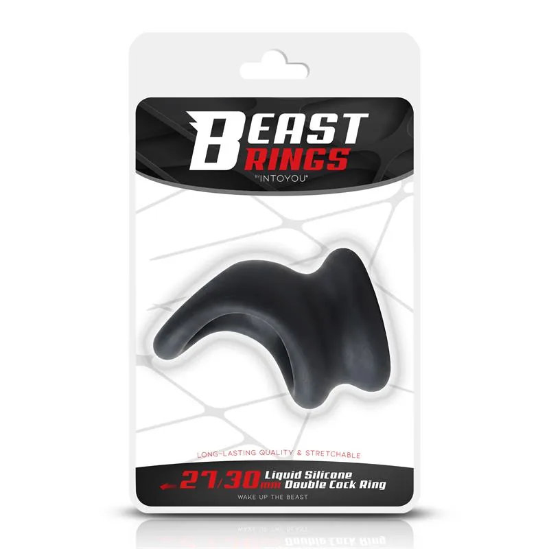 Anel Peniano Duplo em Silicone Beast Rings 27/30 mm — vista 9 de 9