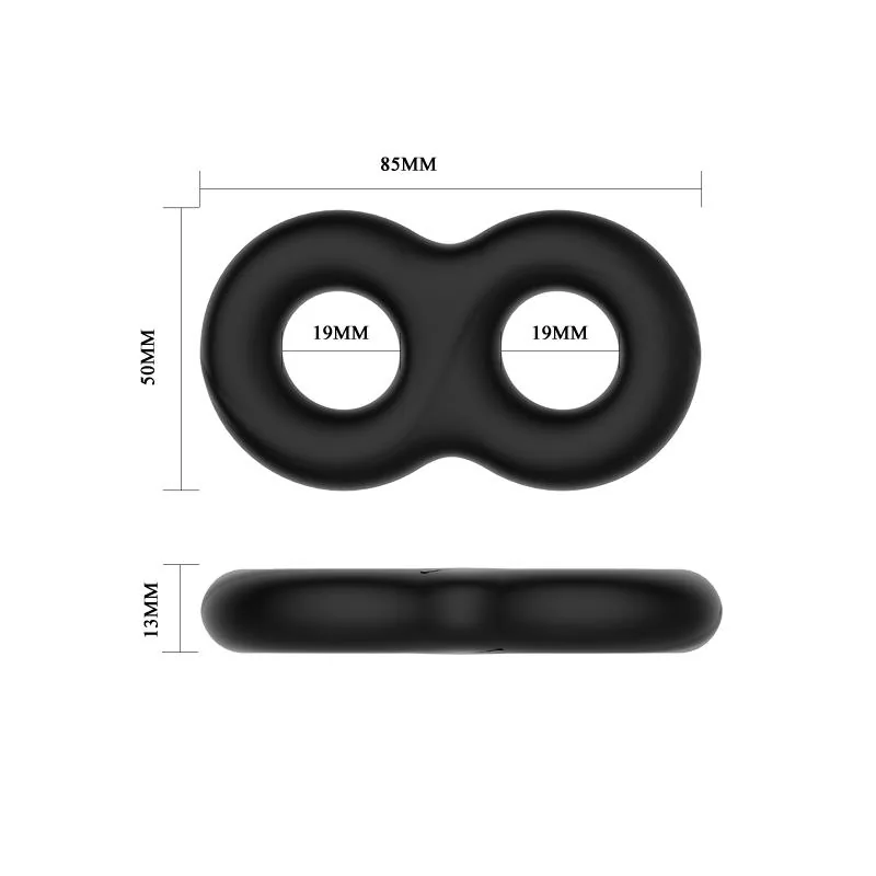 Anel Peniano Duplo Silicone Macio Crazy Bull — vista 5 de 6