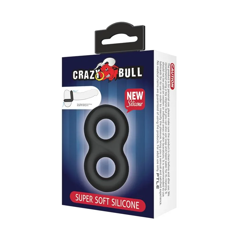 Anel Peniano Duplo Silicone Macio Crazy Bull — vista 6 de 6