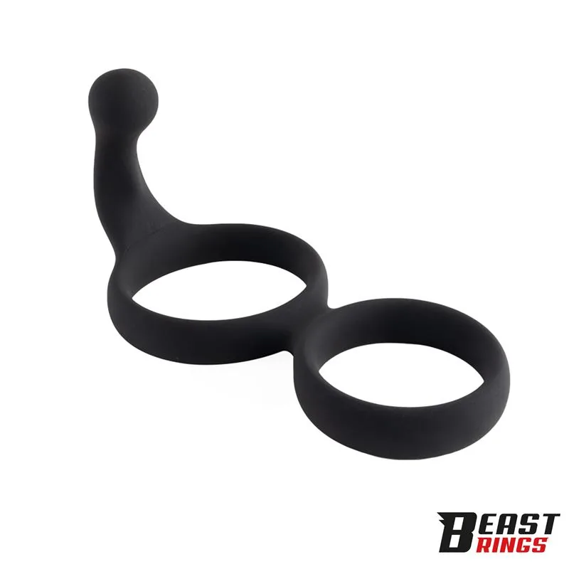 Anel Peniano Duplo em Silicone Sólido Beast Rings 50/40 mm — vista 5 de 8