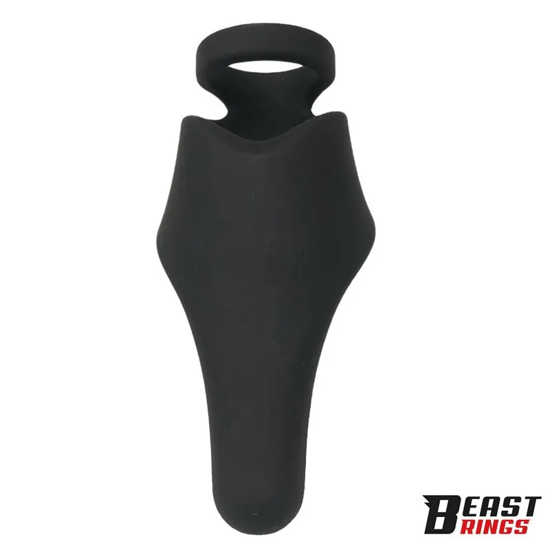 Anel Peniano Duplo Texturizado em Silicone Sólido Beast Rings — vista 4 de 9
