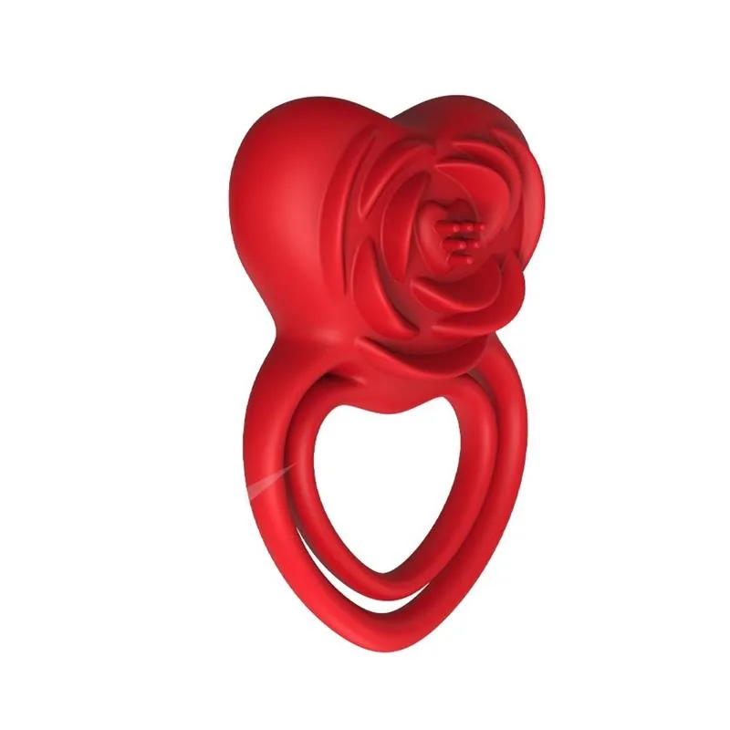 Anel Peniano Duplo Vibrador em Forma de Rosa Urban Sky