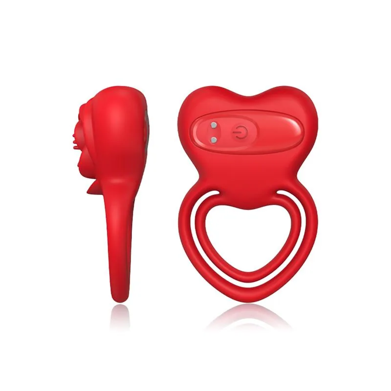 Anel Peniano Duplo Vibrador em Forma de Rosa Urban Sky — vista 3 de 11