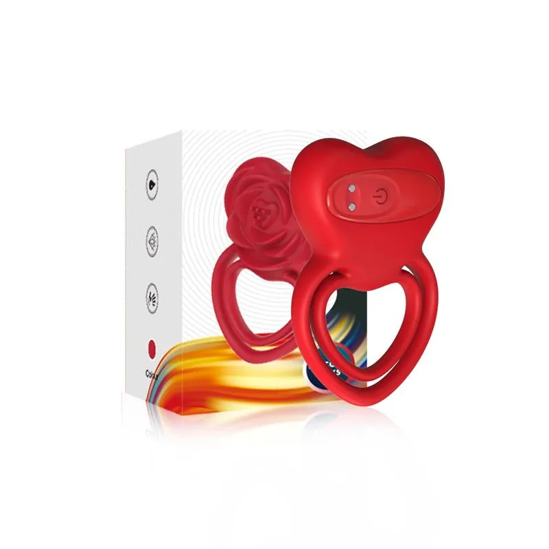 Anel Peniano Duplo Vibrador em Forma de Rosa Urban Sky — vista 4 de 11