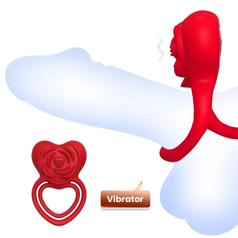 Anel Peniano Duplo Vibrador em Forma de Rosa Urban Sky — vista 6 de 11