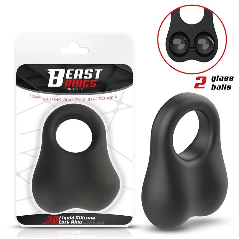 Anel Peniano com Esferas Internas em Silicone Beast Rings 30 mm