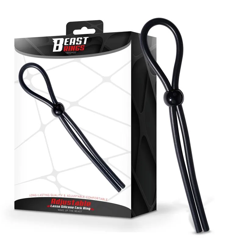 Anel Peniano Lasso Ajustável de Fecho Único em Silicone Beast Rings