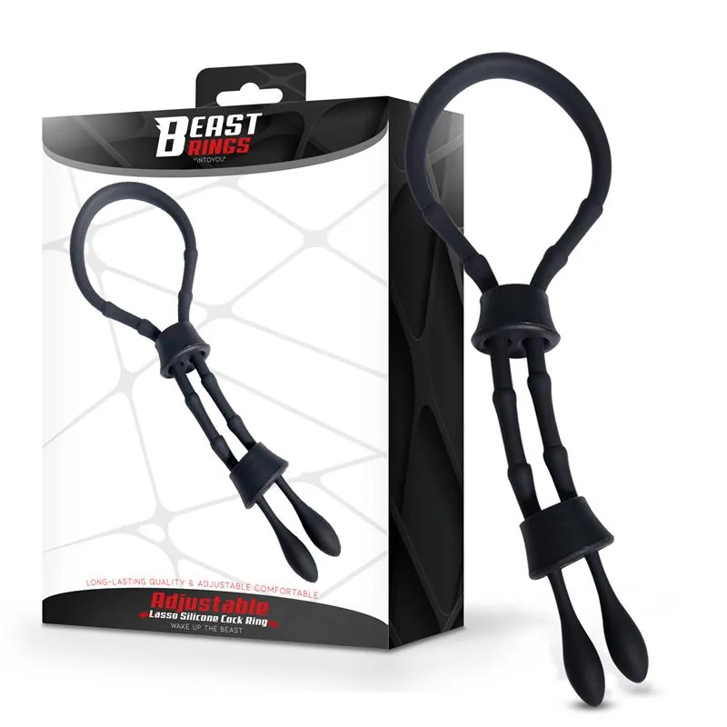 Anel Peniano Lasso Ajustável em Silicone Beast Rings