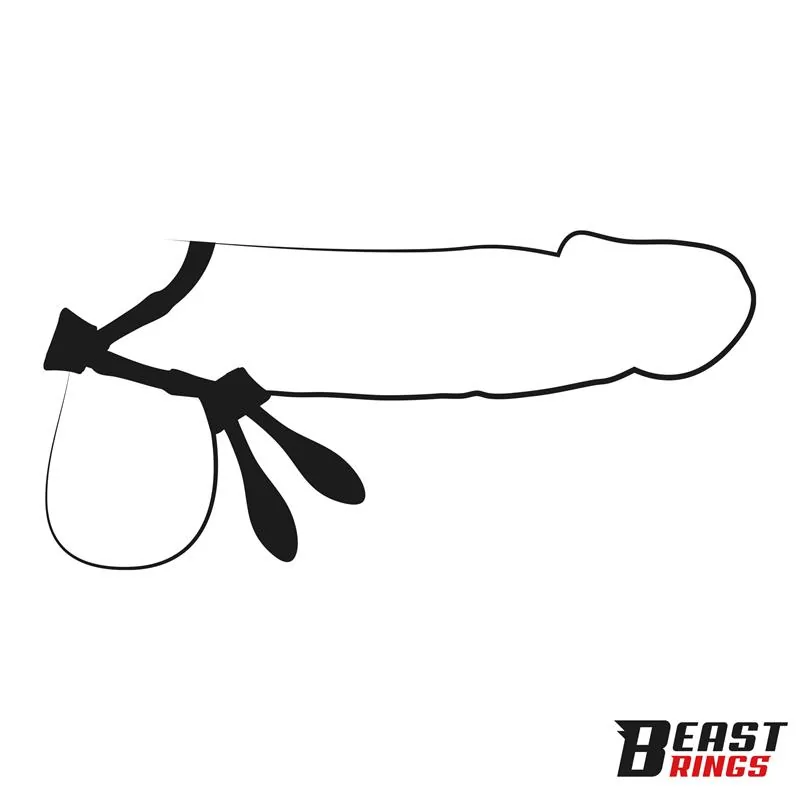 Anel Peniano Lasso Ajustável em Silicone Beast Rings — vista 2 de 5