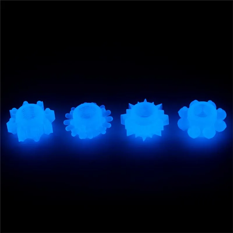 Kit de Anéis Penianos Lumino Play Conjunto de 4 Lovetoy Azul — vista 2 de 3