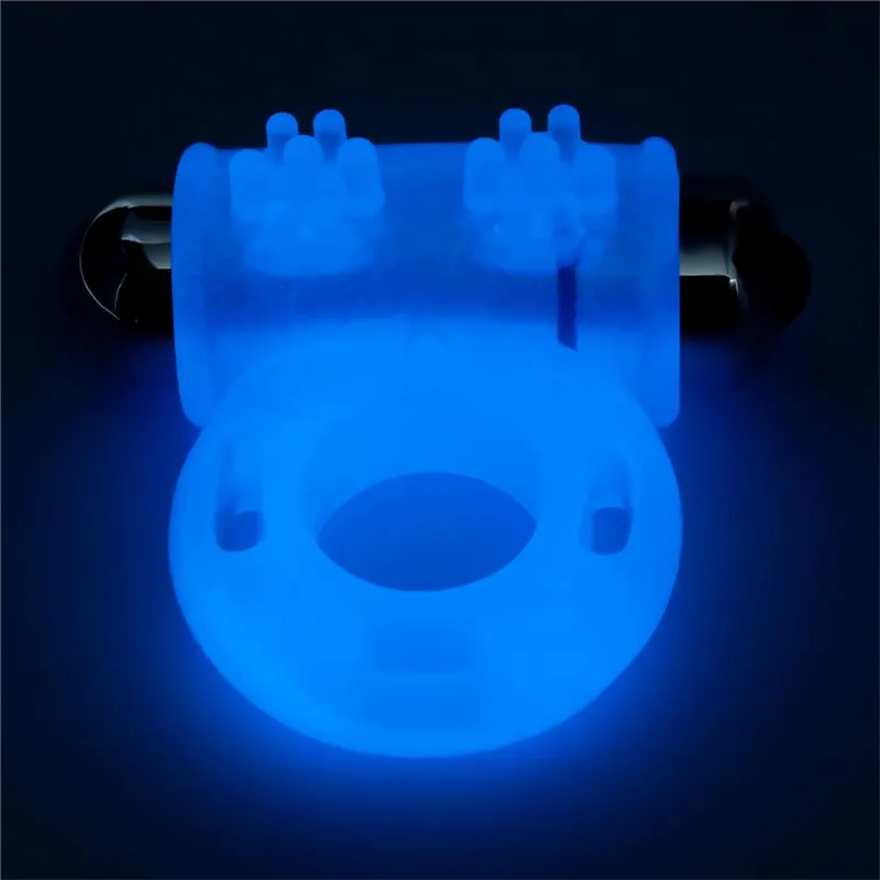 Anel Peniano Luminoso Lumino Play TPE Lovetoy Azul — vista 2 de 7