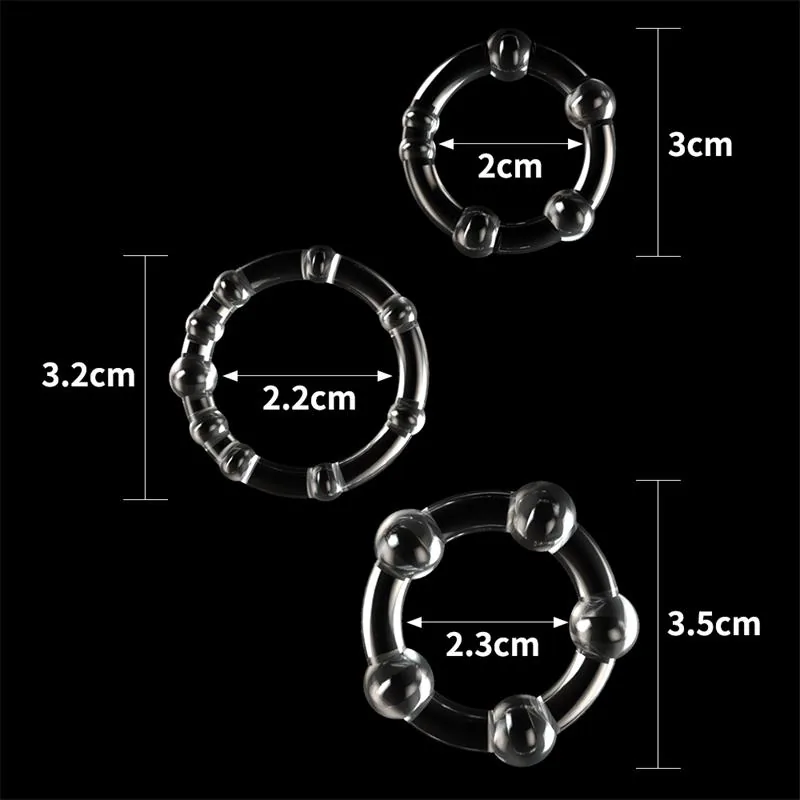 Pack 3 Anéis Power Plus Triplo Transparentes — vista 2 de 3