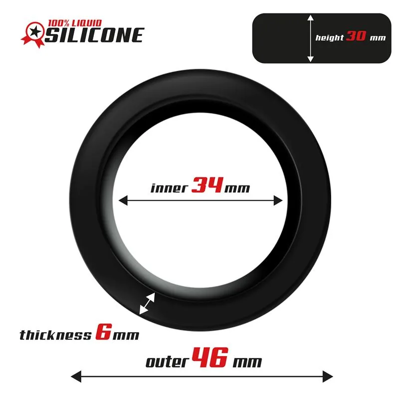 Anel Peniano Plano em Silicone Líquido 3,4 cm Beast Rings — vista 3 de 3