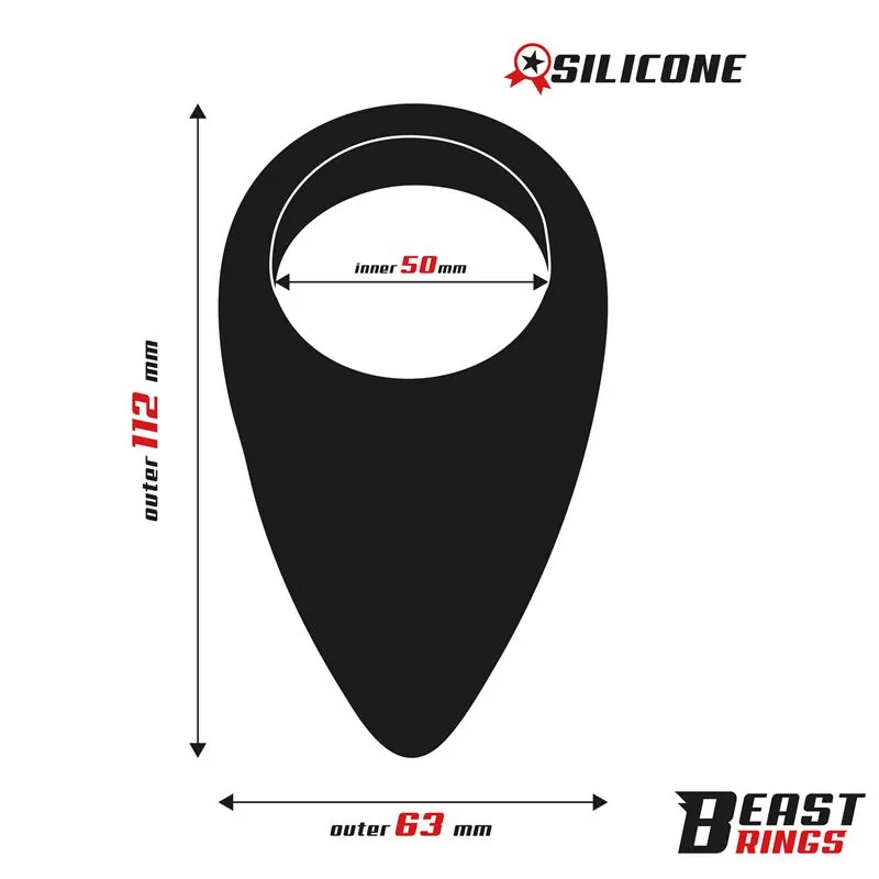 Anel Peniano Tear em Silicone Beast Rings — vista 6 de 7