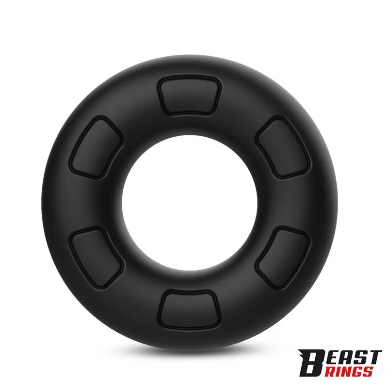 Anel Peniano Texturizado em Silicone Beast Rings 30 mm — vista 3 de 7